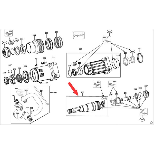 Порядок сборки патрона Купить Шпиндель в сборе для перфоратора DeWalt D25700K 488676-00 по цене 12 520.