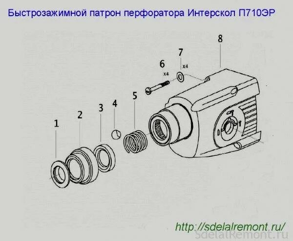 Порядок сборки патрона перфоратора Ремонт патрона перфоратора фото - DelaDom.ru