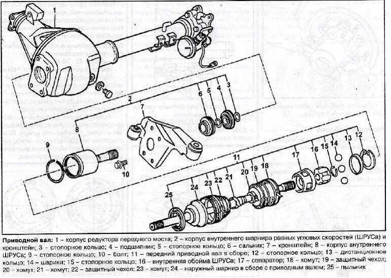 Порядок сборки переднего моста каникулы) - Opel Frontera A, 2 л, 1993 года своими руками DRIVE2