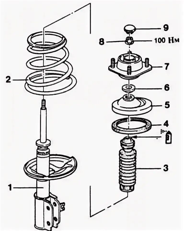 Порядок сборки передней Ремонт амортизаторов и стоек, легковые автомобили в Симферополе
