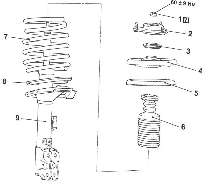 Порядок сборки передней стойки Replacing the front rack Lancer X