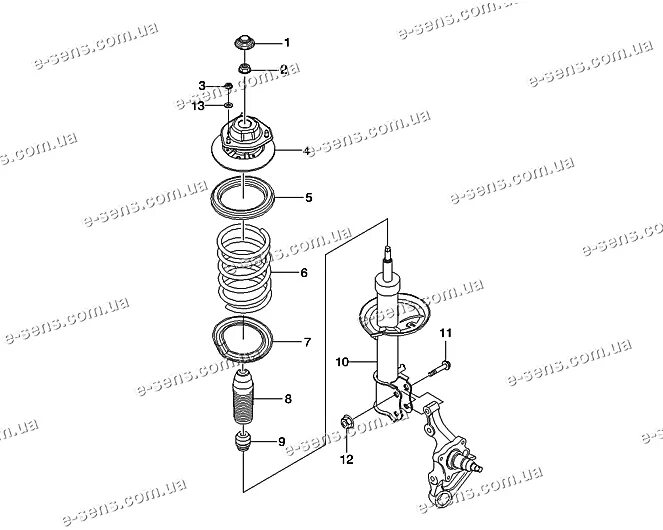 Порядок сборки передней стойки дэу матиз Амортизатор задний Нубира PROFIT масляный ЗАПЧАСТИ Магазин Запчасти Ланос Авео Л