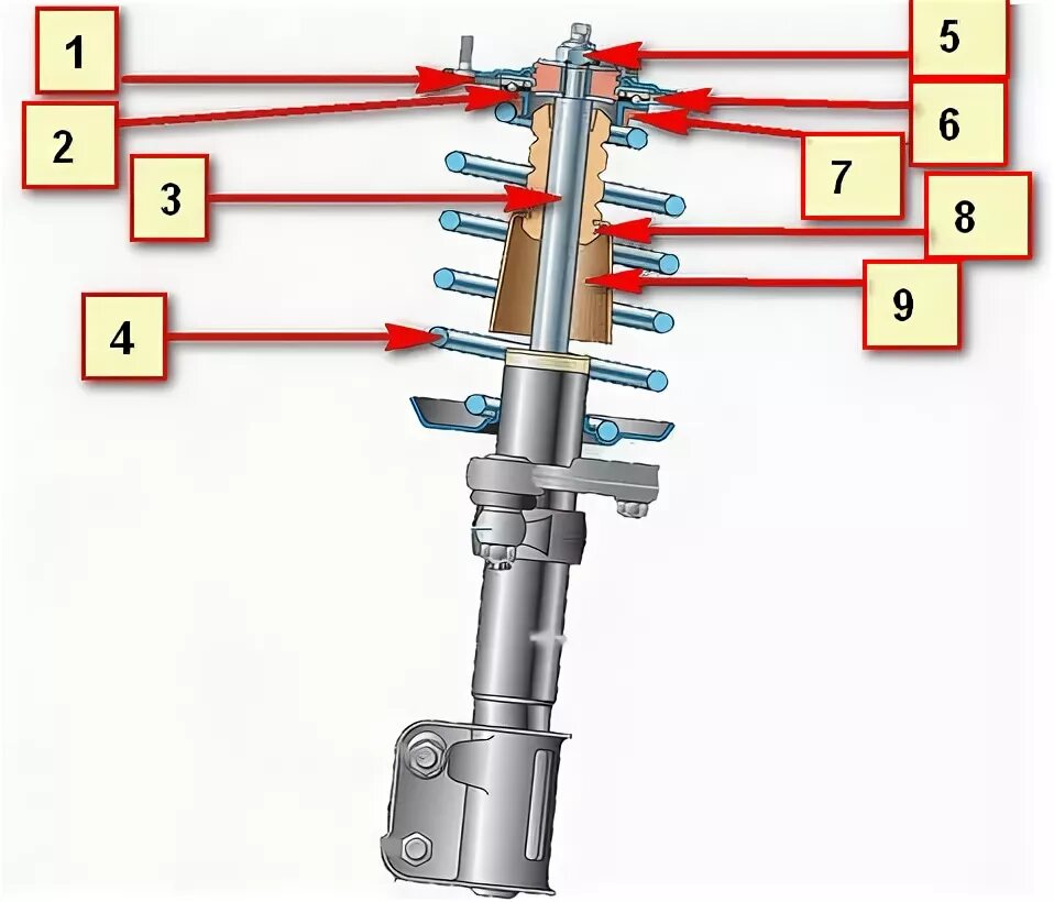 Порядок сборки передней стойки лада гранта Опоры стойки Гранта СЭВИ эксперт - РтиИваз