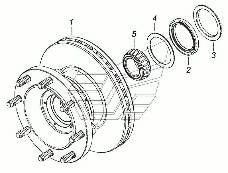 Порядок сборки передней ступицы камаз 4308-3103009-52 Ступица переднего колеса с диском тормоза, подшипником и манжето