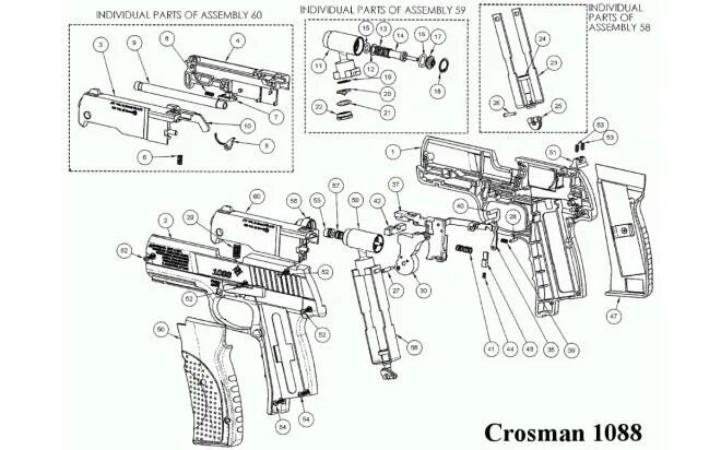 Порядок сборки пистолета пм Тактико-технические характеристики планка прицельная Crosman 1088 - ттх, обзор, 