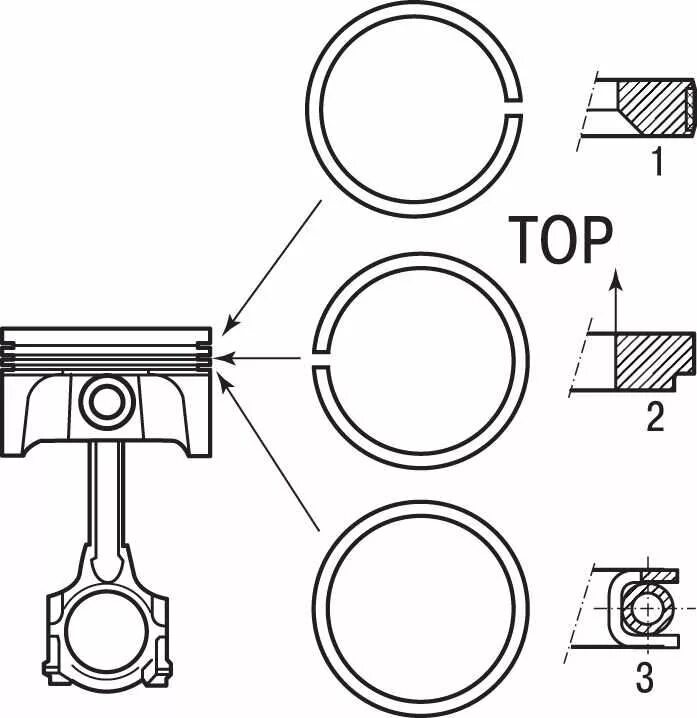 Порядок сборки поршня Сборка двигателя Peugeot - 307