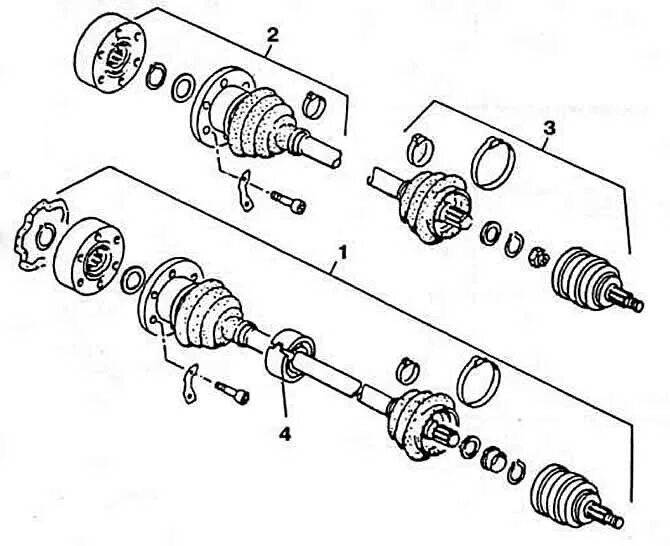 Порядок сборки привода Ремонт привода передних колес автомобилей Фольксваген Пассат В4 1988-1996 годов 