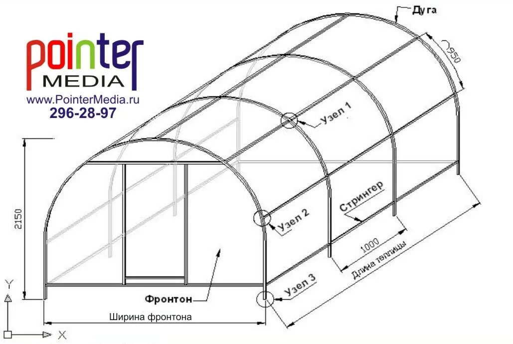 Порядок сборки прямостенной теплицы с овальной крышей Рекламная Компания Pointer Media Казань