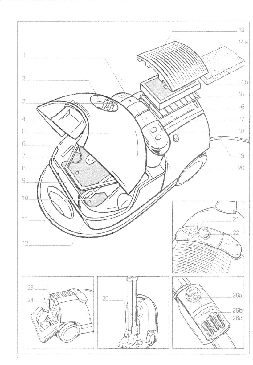 Порядок сборки пылесоса Manual Rowenta RS 615 (page 2 of 10) (German)