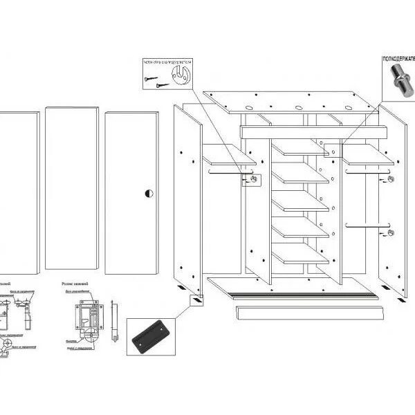 Порядок сборки шкафа Шкаф-купе Кристина купить в СПб за 15 900 ₽