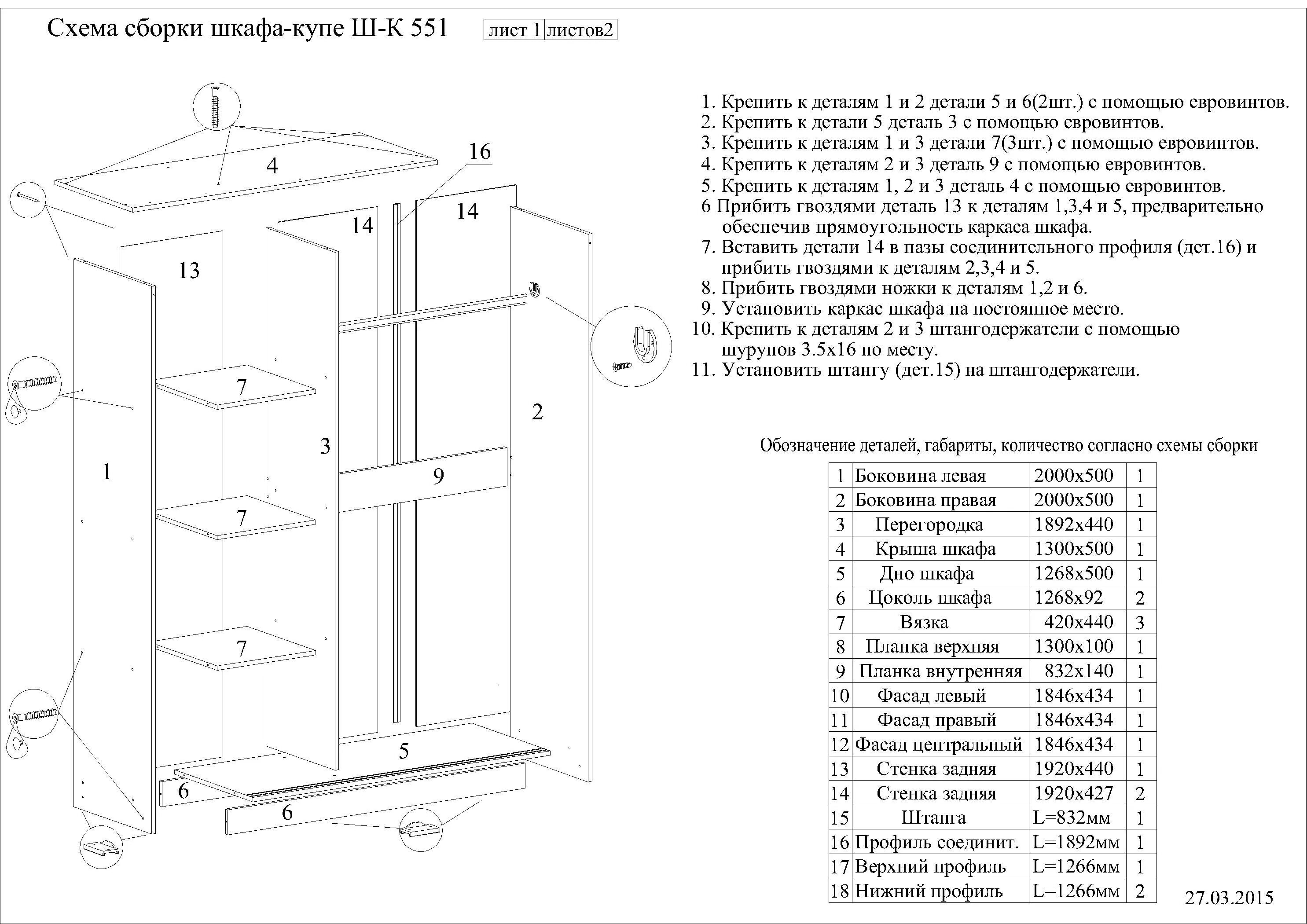 Порядок сборки шкафа Как собрать шкаф стоя фото - DelaDom.ru