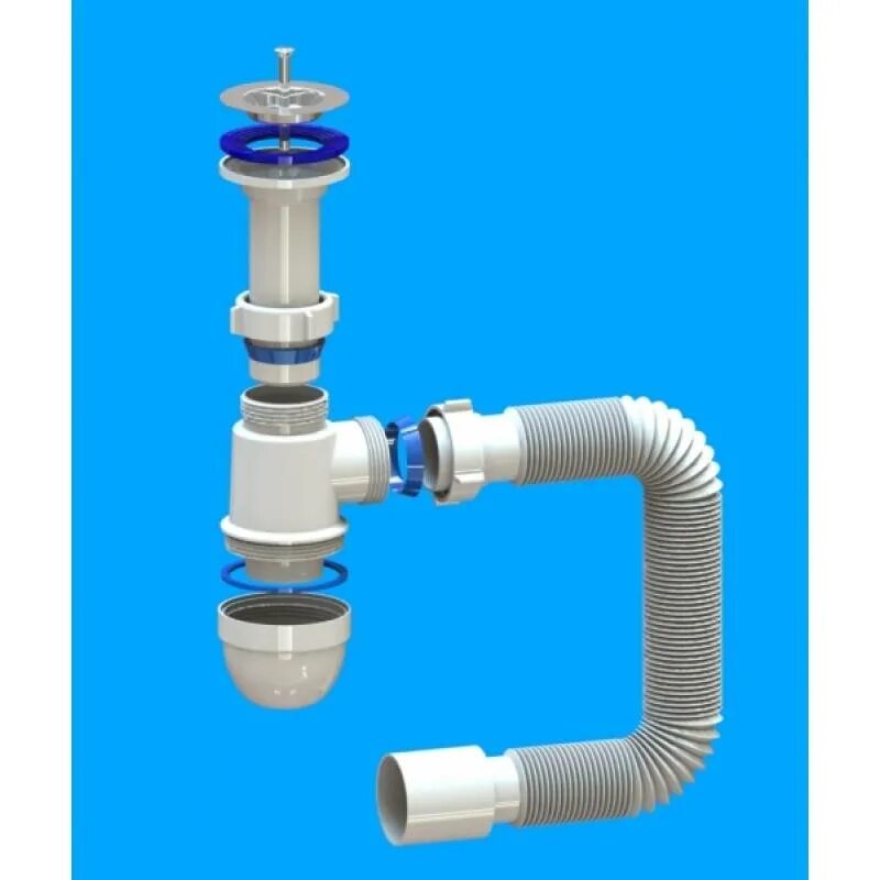 Порядок сборки сифона для раковины в ванной Сборка сифона