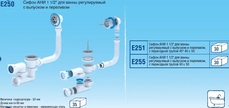 Порядок сборки сифона для ванны с фото Сифон для ванны ани фото - DelaDom.ru