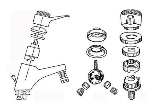 Порядок сборки смесителя Принцип действия и типы водоразборных кранов / Краны и смесители / Водопровод и 