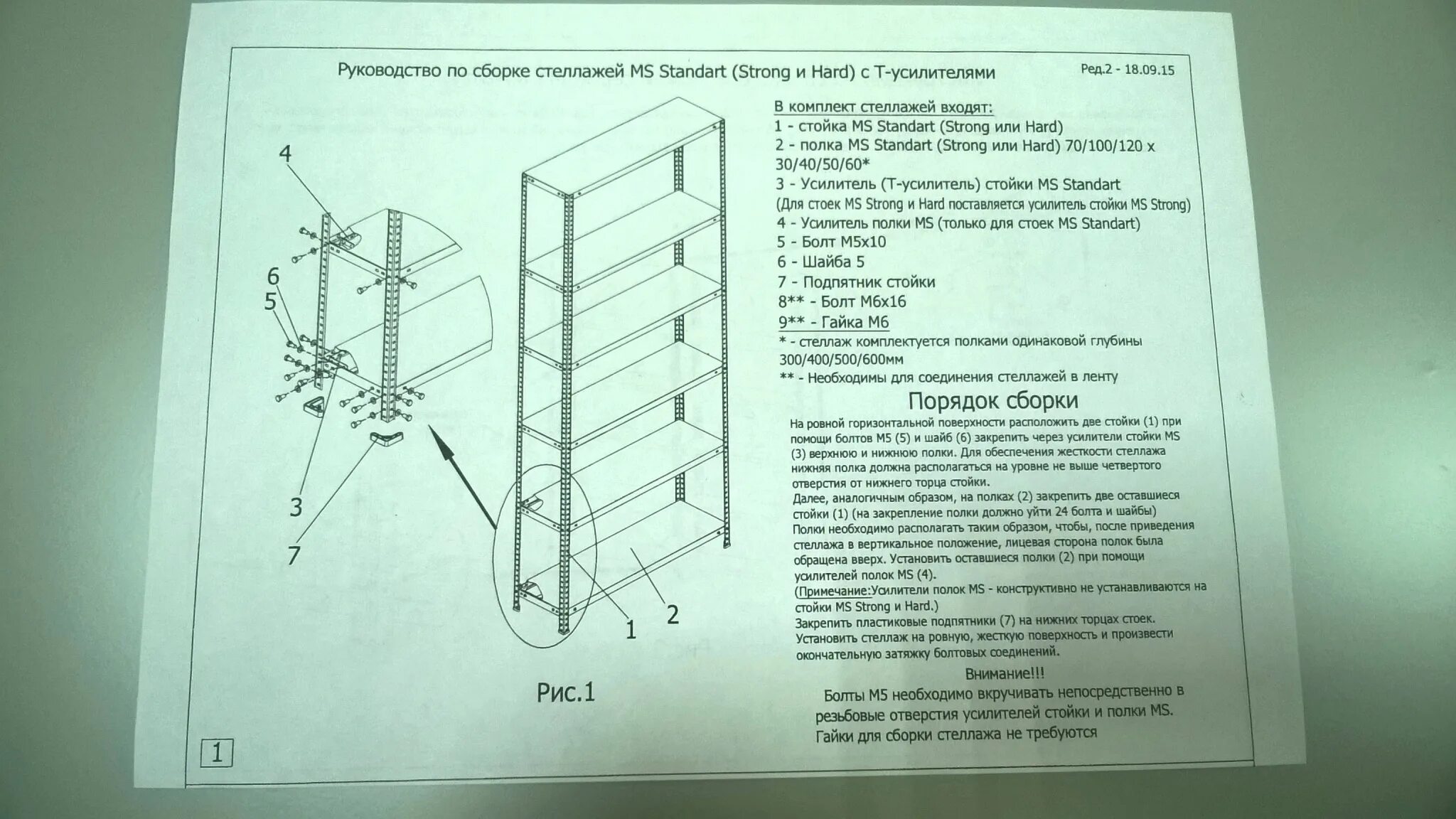 Порядок сборки стеллажа Обзор от покупателя на Стеллаж ПРАКТИК MS 200/100х30/6 - интернет-магазин ОНЛАЙН