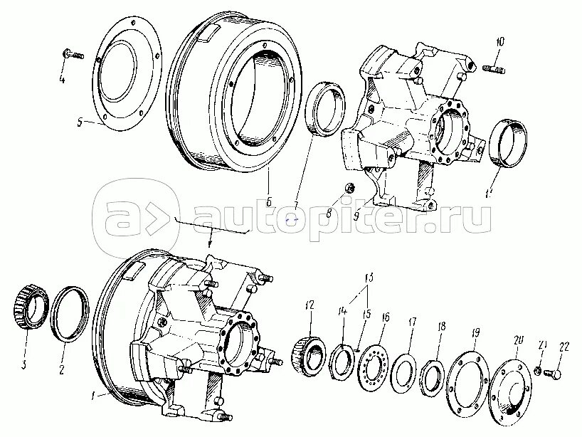 Порядок сборки ступицы камаз Ступица с тормозным барабаном НефАЗ-8527 - купить, цены в интернет-магазине Авто