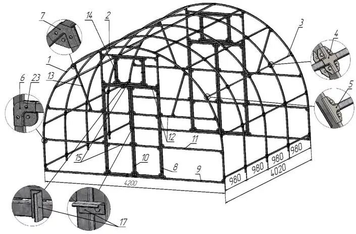 Порядок сборки теплицы Инструкция сборки арочной теплицы