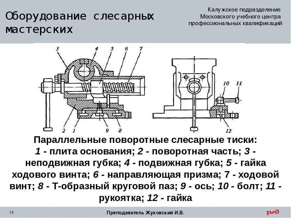 Порядок сборки тисков Виды слесарных тисков фото - DelaDom.ru