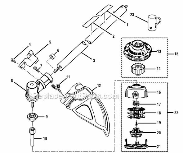 Порядок сборки триммера рд гв 435 Ryobi RY34440 (S430) Lower Shaft Assembly Parts List and Diagram : eReplacementP