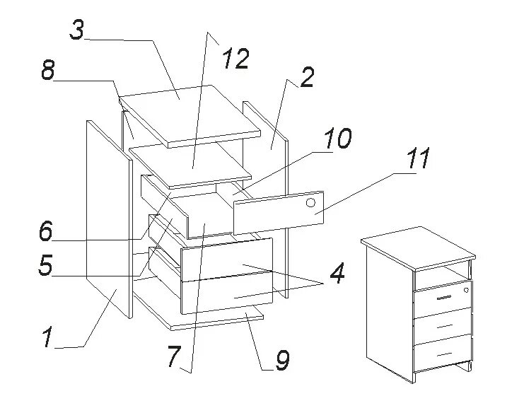 Порядок сборки тумбы Как собирать тумбочку с ящиками: найдено 89 изображений