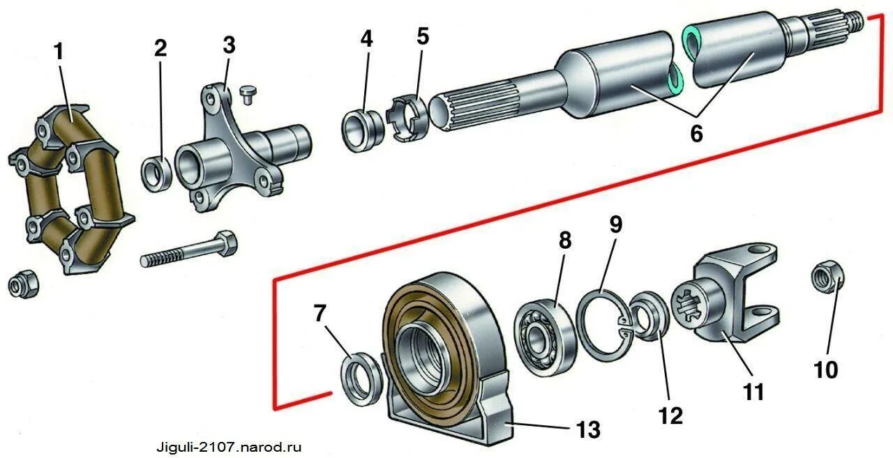 Порядок сборки ваз 2107 Сборка карданного вала - Кардан-Гарант