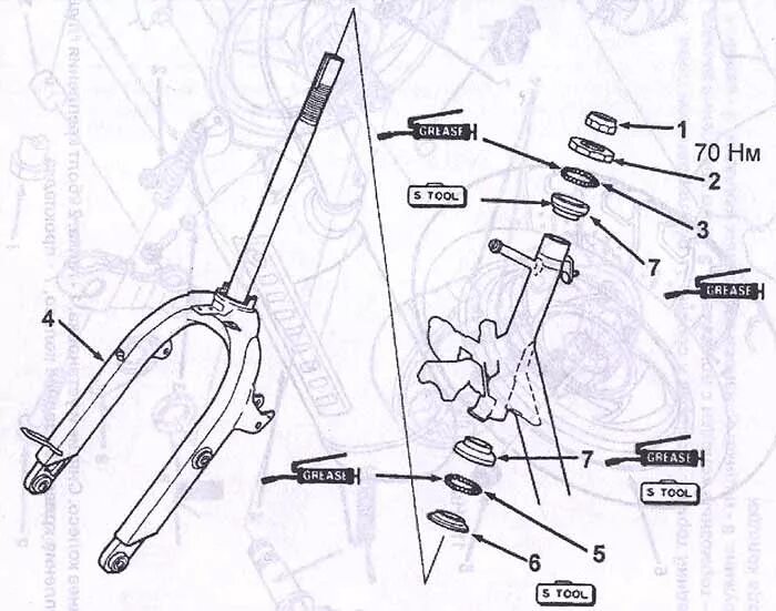 Порядок сборки вилки велосипеда Ответы Mail.ru: Как отрегулировать велосипед? На фото (указал) ходит перед и наз