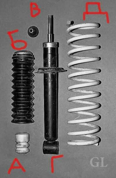 Порядок сборки задней стойки ваз 2114 Задний амортизатор 2114 схема