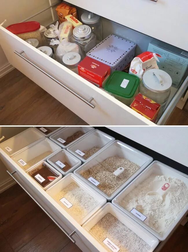 Порядок в кухонных шкафах фото 17 Practical Tips to Easily Organize Your Baking Supplies - HomeDesignInspired #