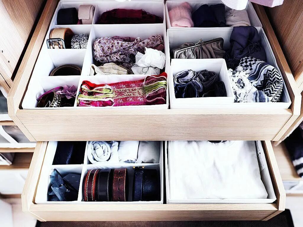 Порядок в шкафу идеи фото Выдвижные механизмы Closet organizer with drawers, Ikea storage boxes, Storage s