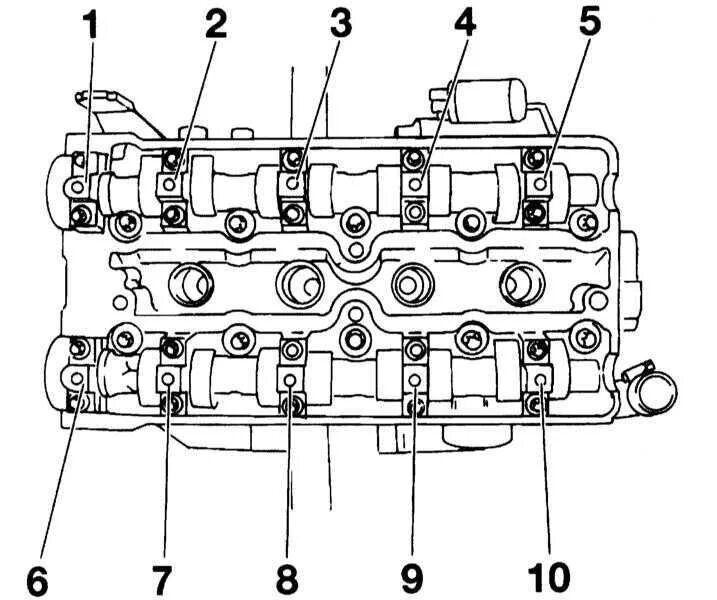 Порядок затяжек распредвала шевроле опель Ремонт Опель Корса : Процедуры ремонта бензиновых двигателей DOHC без извлечения