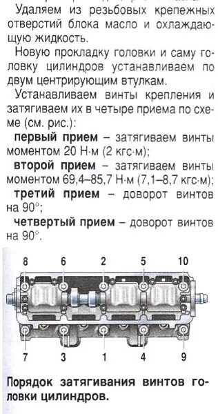 Порядок затяжки болтов гбц гранта 8кл Ответы Mail.ru: помогите в ремонте Ваз 21099 Какое давление оказывать на болт пр