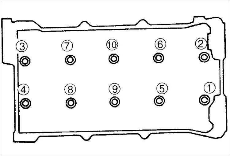 Порядок затяжки болтов гбц киа спектра Ремонт Киа Сефия : Головка блока цилиндров Kia Sephia