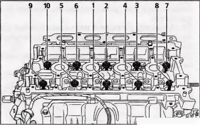 Порядок затяжки болтов гбц ларгус 8 клапанов Engine assembly (Renault Symbol 2, 2008-2013, petrol) - "Power unit/Engine repai