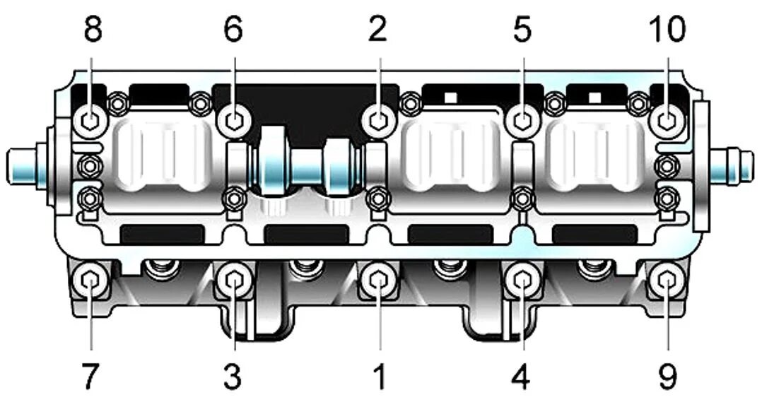 Removing the cylinder head of the VAZ-2123 engine