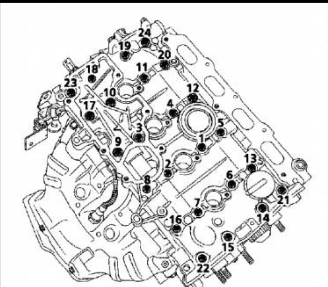 Порядок затяжки болтов гбц рено к4м Починил мотор! Ремонт K4M - Renault Laguna II, 1,6 л, 2001 года своими руками DR