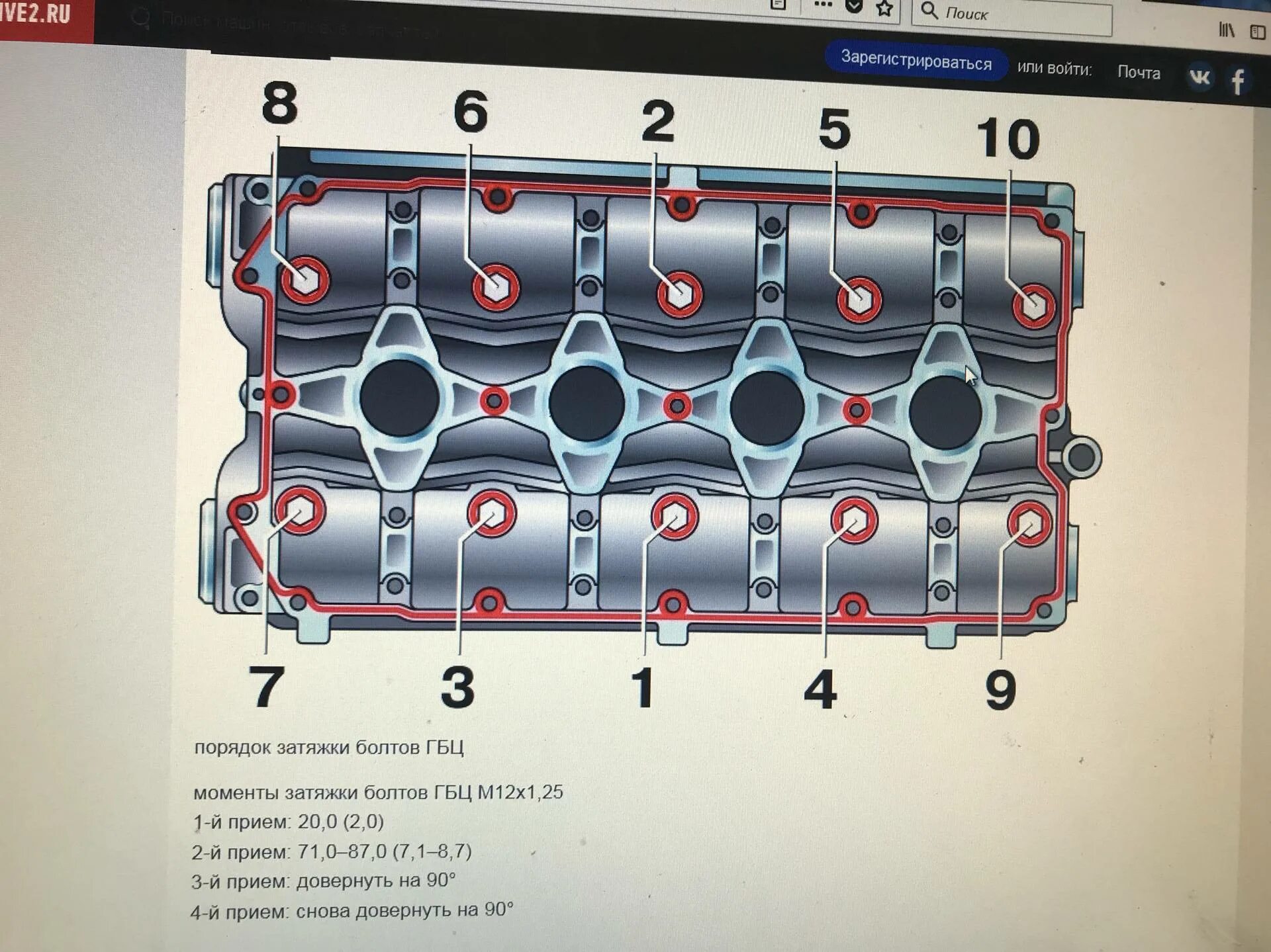 Порядок затяжки болтов гбц ваз 2108 Момент затяжки постели распредвалов ВАЗ-2112 16 клапанов: порядок