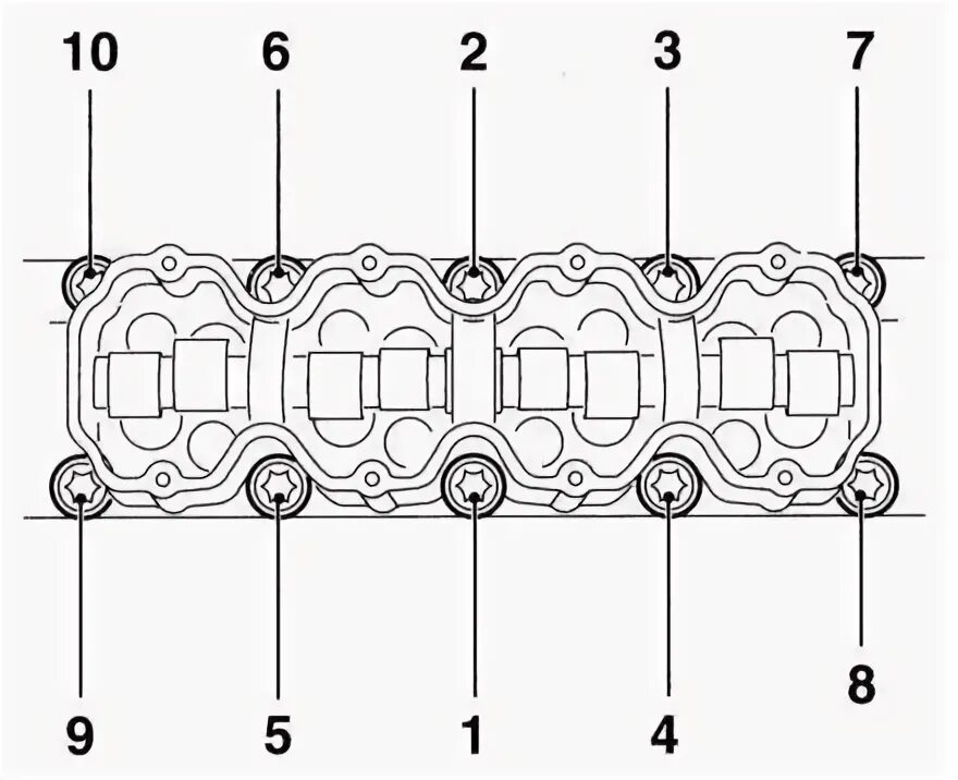 Порядок затяжки болтов гбц z18xer Замена прокладки клапанной крышки - Chevrolet Cruze (1G), 1,8 л, 2011 года своим