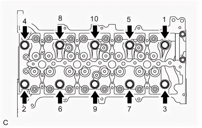 Порядок затяжки болтов головки блока дойц bf6m1013fc ПРОКЛАДКА ГОЛОВКИ БЛОКА ЦИЛИНДРОВ