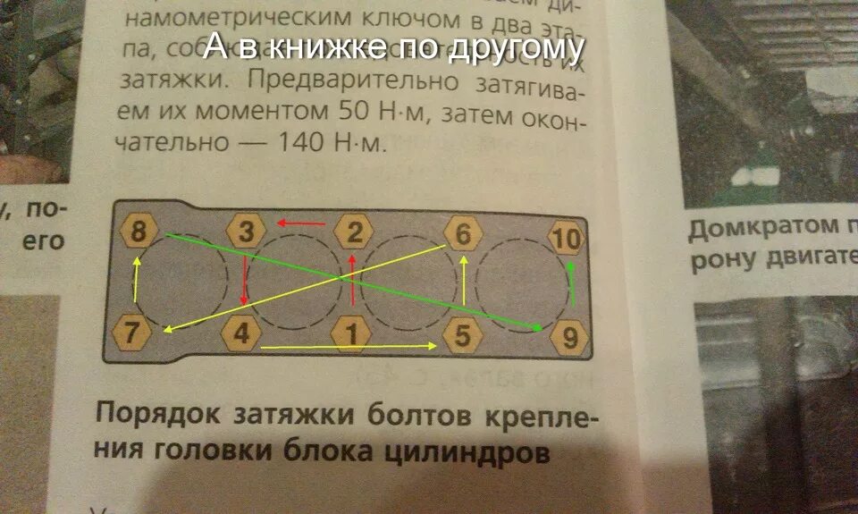 Порядок затяжки болтов грм Ремонт ЗМЗ 406. Установка ГБЦ, поддон. ч.4 - ГАЗ 3110, 2,3 л, 2002 года своими р