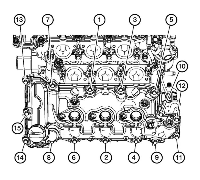 Порядок затяжки болтов клапанной крышки мерседес m112 Chevrolet Equinox Service Manual - Camshaft Cover Installation - Left Side Valve