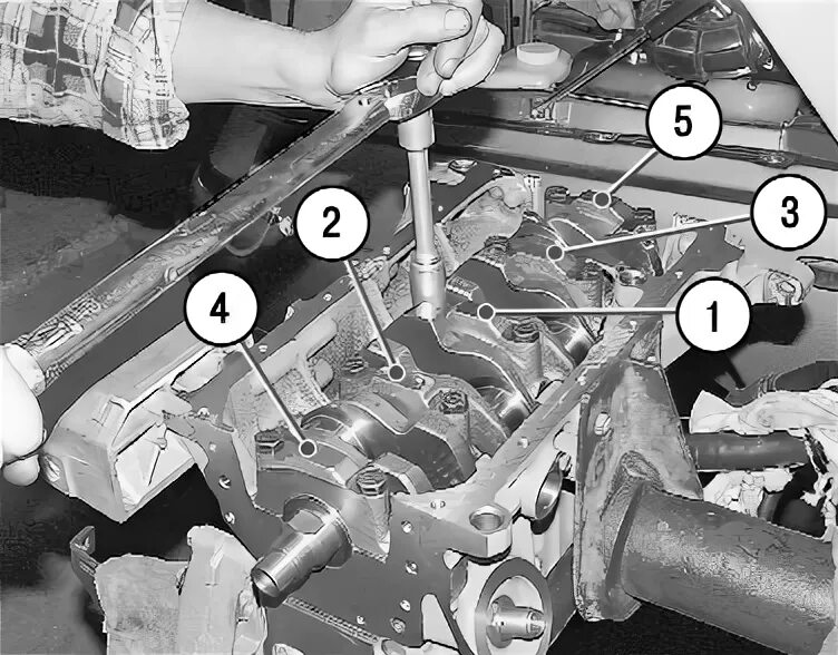 Порядок затяжки болтов коленвала ваз Момент затяжки коренных и шатунных вкладышей ваз 2101 - 98 фото