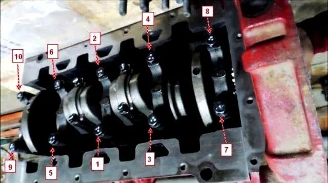 Порядок затяжки болтов коренных вкладышей ваз 2106 Removing and installing crankshaft Cummins ISF2.8 Gazelle Nex