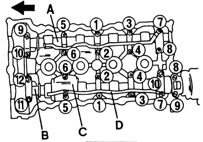 Порядок затяжки болтов распредвала ниссан альмера н16 Капиталка все тонкости SR20 часть 3 Голова - Nissan Primera (P10), 2 л, 1992 год