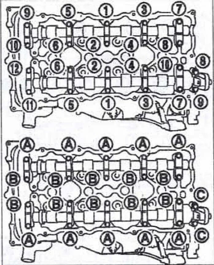 Порядок затяжки болтов распредвала ниссан альмера н16 Ниссан примера момент затяжки гбц болтов - YandexAuto.ru