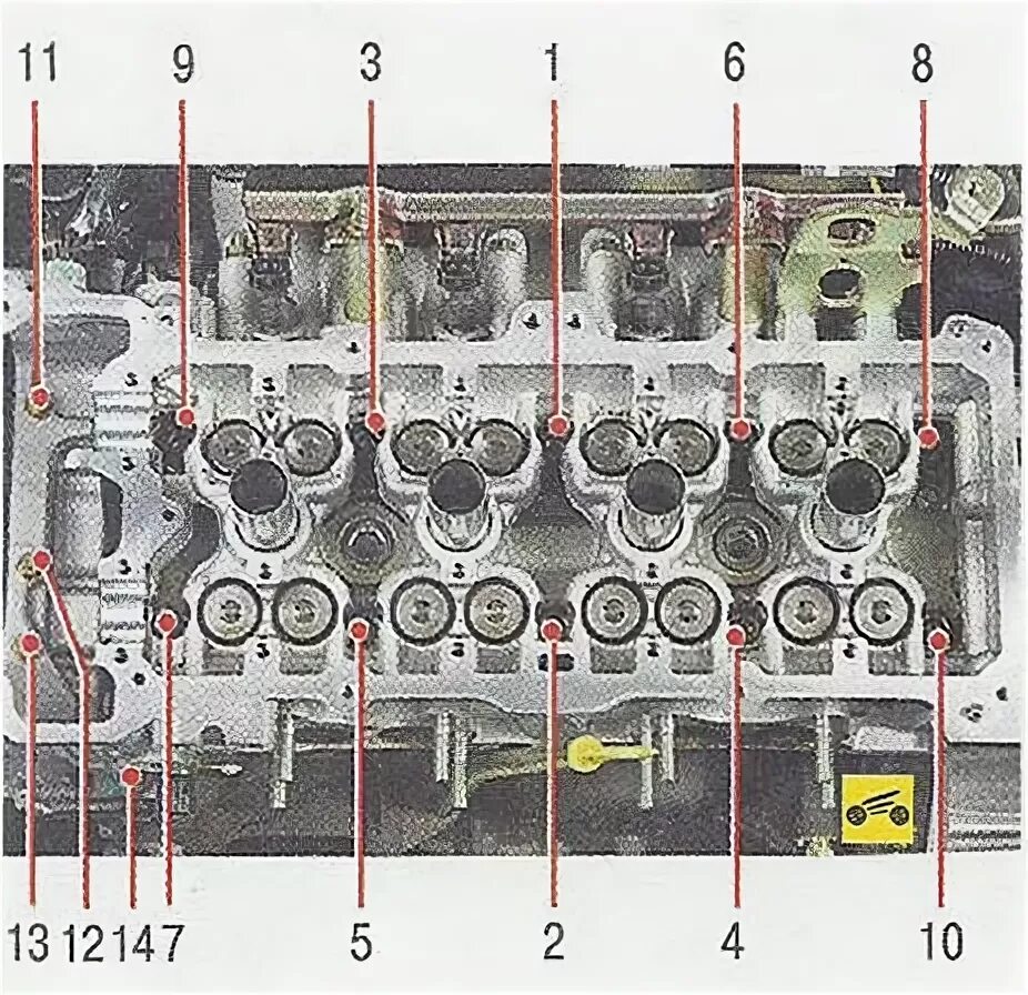 Порядок затяжки болтов распредвала ниссан альмера н16 Replacement of the cylinder head gasket for QG16DE and QG18DE engines Nissan Pri