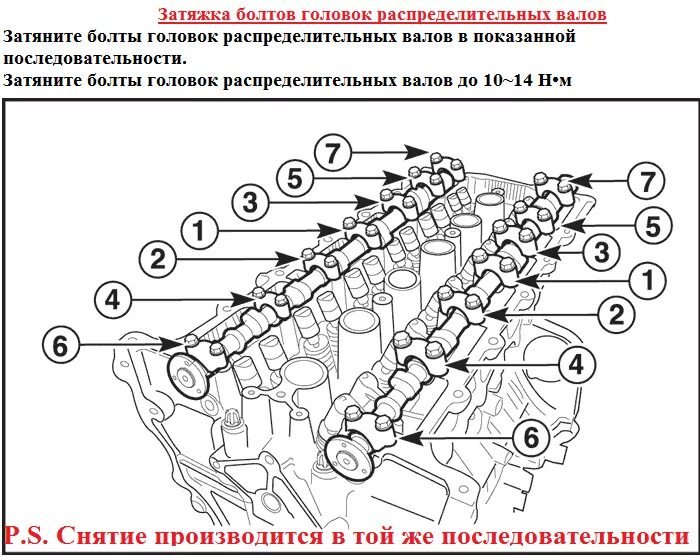 Порядок затяжки болтов распредвала змз 406 Ремонт двигателя или страшилка для Эпикаводов часть 4 - Chevrolet Epica, 2 л, 20