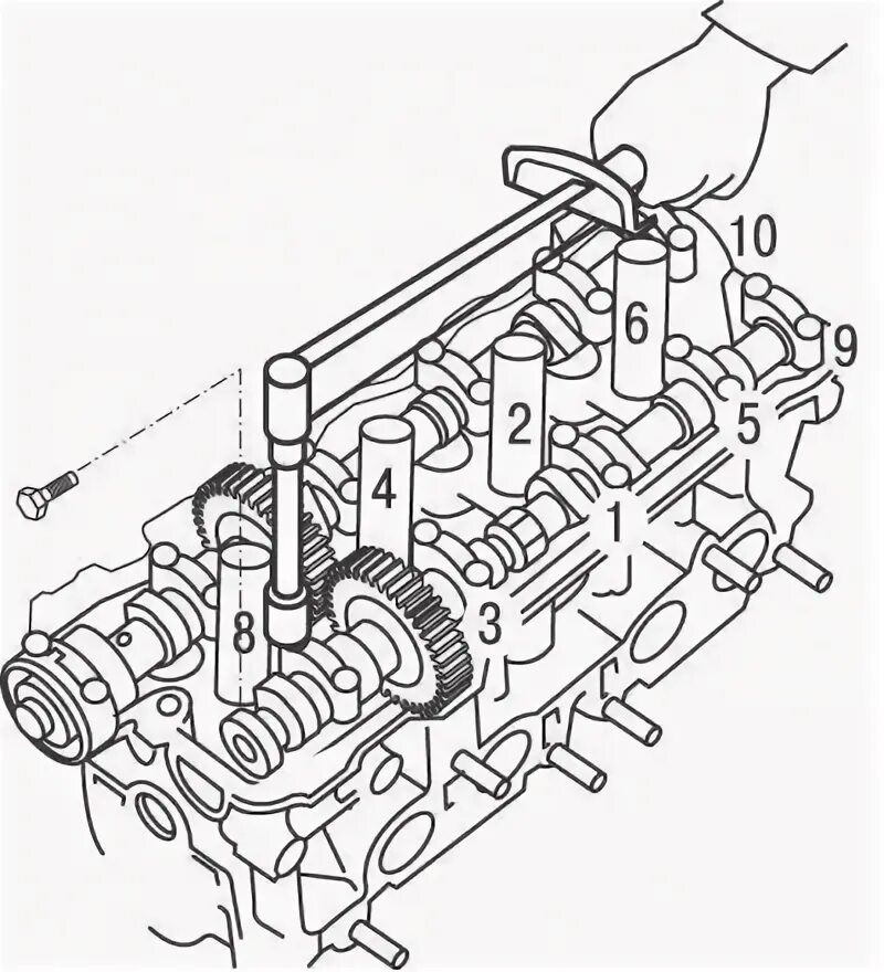 Порядок затяжки гбц 3s fe двигатель Camshafts and valve lifters (Toyota RAV 4 XA10, 1994-2000) - "Power unit: Petrol