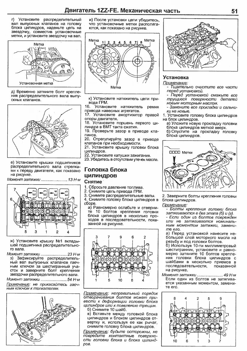 Порядок затяжки гбц 3ст тойота Toyota Caldina. Руководство - часть 13