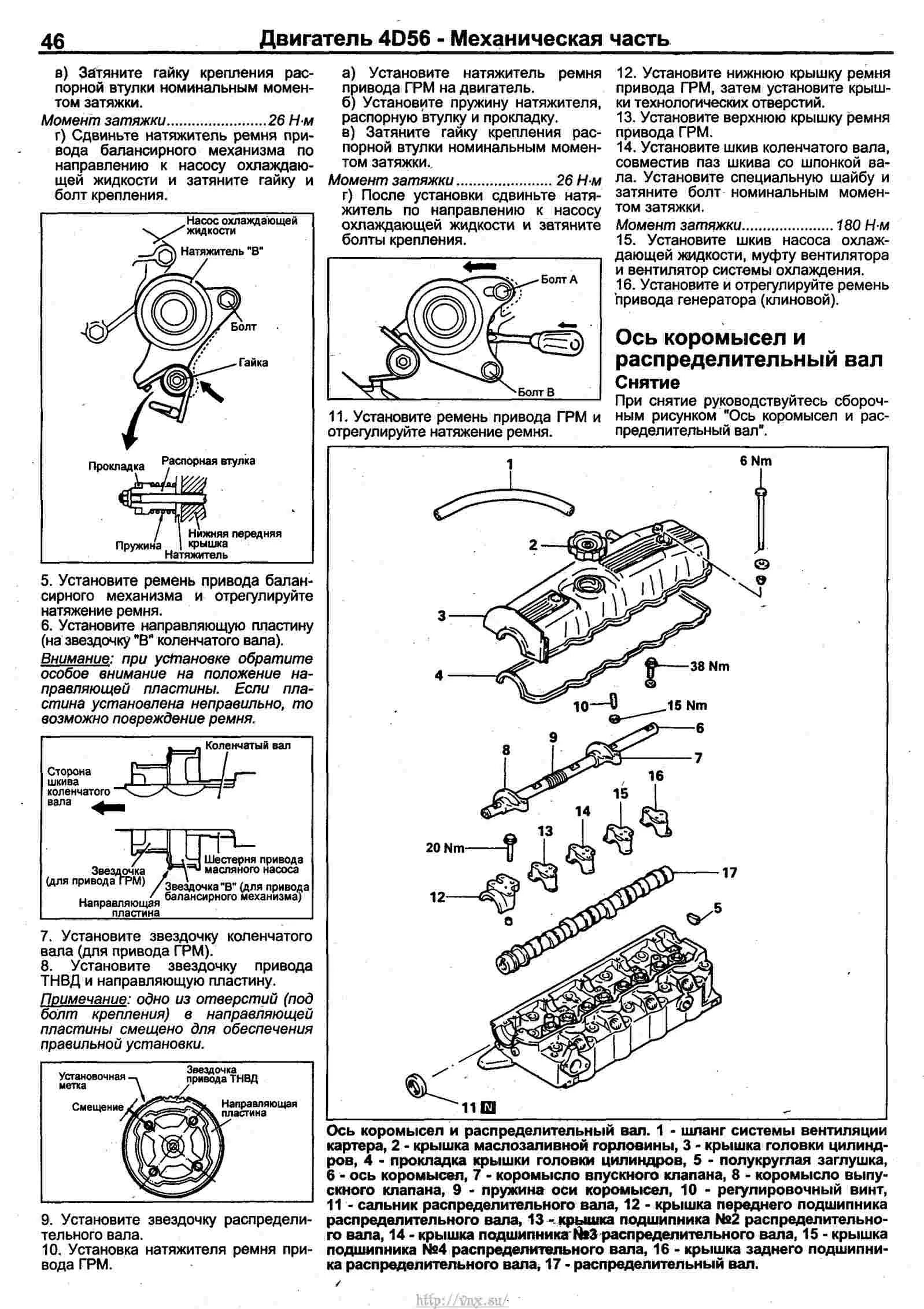 Порядок затяжки гбц 4d56 Mitsubishi Pajero 1991-2000 Устройство, техническое обслуживание и ремонт