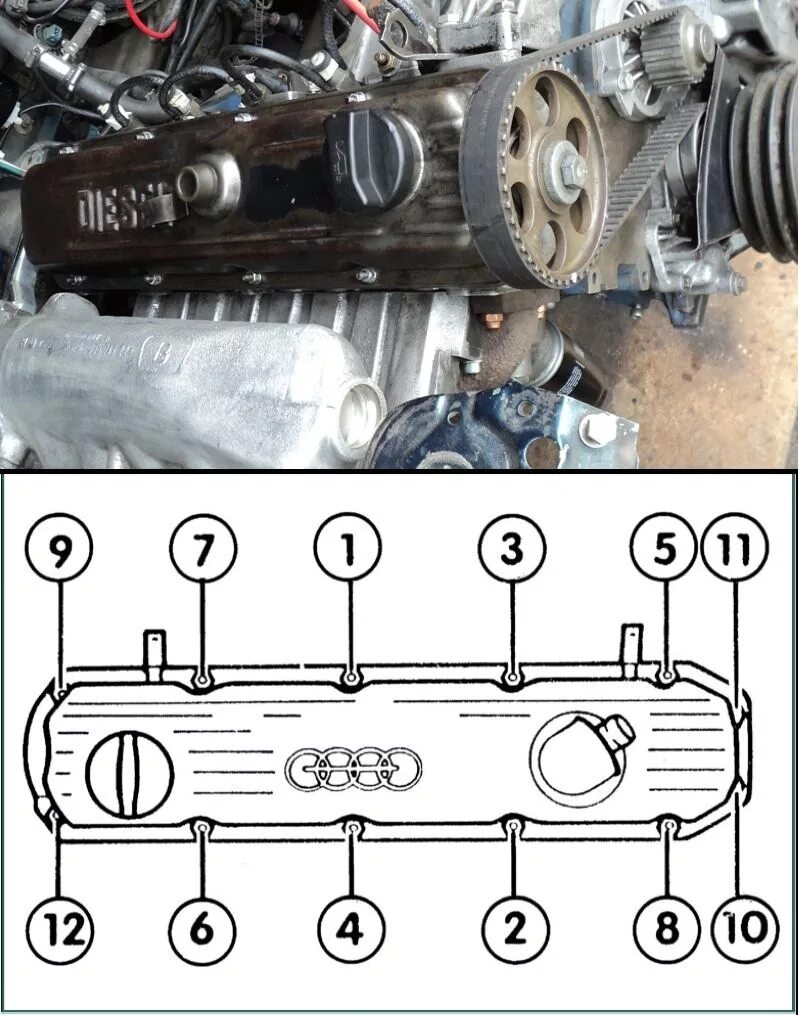 Порядок затяжки гбц ауди 80 Ремонт двигателя ч10. ГБЦ установка - Audi 80 (B4), 2 л, 1992 года своими руками